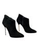 Stuart Weitzman 100% Suede Black Gold Ankle Boots Size 9 1/2 - photo 2