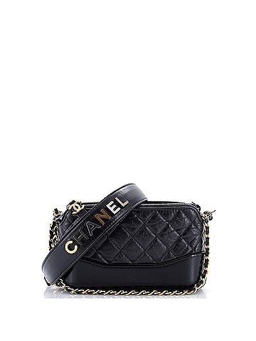Chanel Gabrielle Double Zip Clutch with Chain Quilted Aged Calfskin (view 1)
