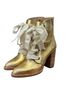 Esquivel 100% Leather Solid Gold Multi Color Boots Size 7 - photo 1