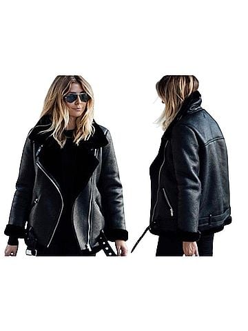 Zara Faux Leather Jacket (view 1)