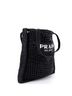 Prada 100% Raffia Black White Triangle Logo Open Tote Raffia One size - photo 3