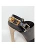 Tory Burch 100% Leather Print Brown Gold Heels Size 8 (wide) - photo 9