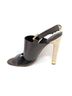 Tory Burch 100% Leather Print Brown Gold Heels Size 8 (wide) - photo 15