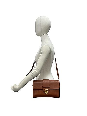 Yves Saint Laurent YVES SAINT LAURENT Vintage YSL Logo Hardware Leather Shoulder Bag/Pochette Brown 36066 (view 2)