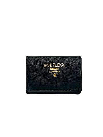 Prada PRADA Tri-fold Wallet, Mini Compact, Saffiano Leather, Black, 40861 (with logo hardware) (view 1)
