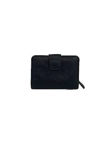 Prada PRADA logo hardware, Saffiano leather, genuine bi-fold wallet, mini billfold, coin purse, black, 38599 (view 2)
