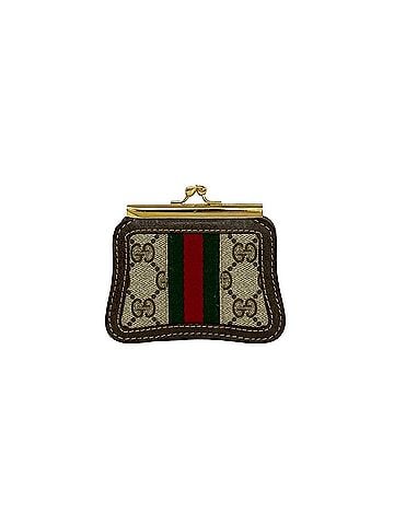 Gucci GUCCI Old Gucci Sherry Line GG Logo Pattern Leather Coin Purse/Wallet, Brown, 42894 (view 1)