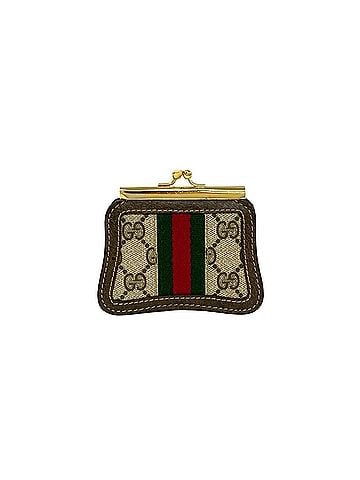 Gucci GUCCI Old Gucci Sherry Line GG Logo Pattern Leather Coin Purse/Wallet, Brown, 42894 (view 2)