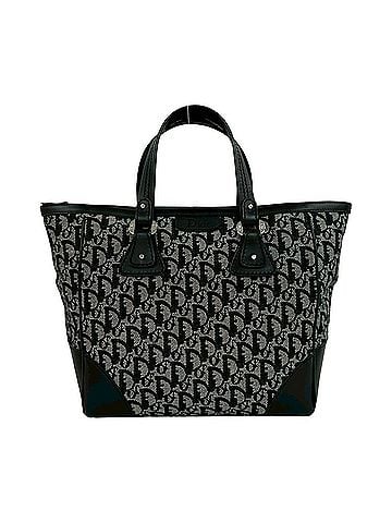 Christian Dior Christian Dior Trotter Pattern Canvas Leather Tote Bag Handbag Black 47273 (view 1)
