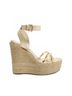 Schutz Gold Alexandra Wedge Sandal Size 10 - photo 1