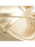 Schutz Gold Alexandra Wedge Sandal Size 10 - photo 4