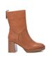 XTI Brown Carmela Collection Leather Booties Size 5 1/2 - photo 1