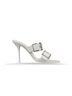Alexander McQueen White Double Buckle Punk Mule Size EU 38 - photo 1