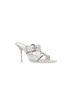 Alexander McQueen White Double Buckle Punk Mule Size EU 38 - photo 2