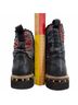Free People 100% Leather Aztec Or Tribal Print Black Multi Color Ankle Boots Size EU 38 1/2 - photo 6
