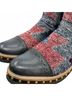 Free People 100% Leather Aztec Or Tribal Print Black Multi Color Ankle Boots Size EU 38 1/2 - photo 3