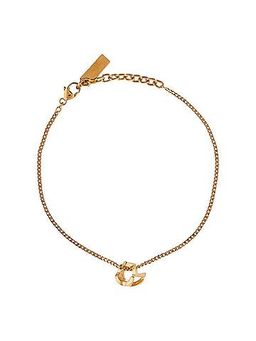 Saint Laurent Monogram Twist Metal Chain Bracelet (view 1)