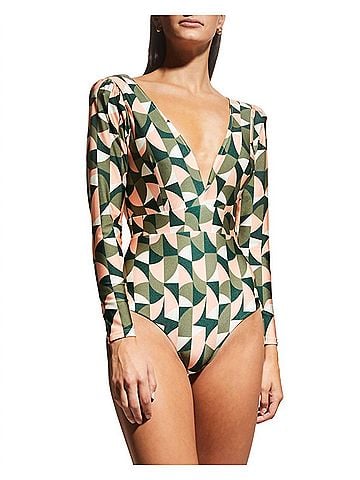 PatBO Plitka Geometric Print Rashguard (view 2)