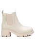 XTI White Women's Ankle Leather Booties Size 9 1/2 - photo 3
