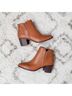 Qupid Brown Women's Block Heel Booties Size 6 - photo 2
