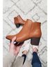 Qupid Brown Women's Block Heel Booties Size 6 - photo 3