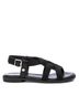 XTI Black Women's Braided Flat Sandals Size 5 - photo 2
