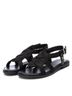 XTI Black Women's Braided Flat Sandals Size 5 - photo 4