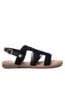 XTI Black Women's Braided Strap Flat Sandals Size 5 - photo 1