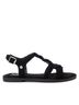 XTI Black Women's Braided Strap Flat Sandals Size 8 - photo 1