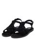 XTI Black Women's Braided Strap Flat Sandals Size 8 - photo 3