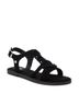 XTI Black Women's Braided Strap Flat Sandals Size 8 - photo 4