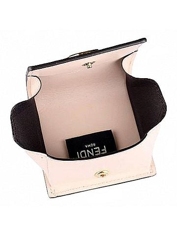 Fendi Women's Calf Leather F Logo Leather Coin Case Wallet (view 2)
