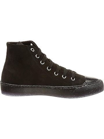 Love Moschino Women's Canvas Heart Lace Up Hi Top Sneakers (view 1)