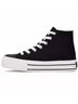 Andrea Black Women's Canvas Sneaker Boots With Platform Size 7 - photo 2