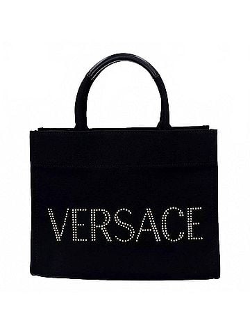 Versace Women's Canvas Studded Logo Tote Bag (view 1)