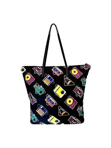 Prada Women's Cassette Print Nylon Convertible Shopping Tote Handbag (view 2)