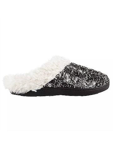 Isotoner Women's Chunky Cable Knit Erin Hoodback Slippers - Size: 9.5-10 (view 1)