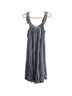 Ecothreads 100% Viscose Stripes Blue White Wool Dress Size L - photo 1