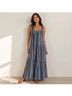 Ecothreads 100% Viscose Stripes Blue White Wool Dress Size L - photo 4