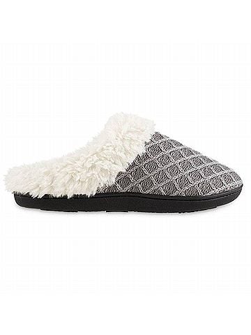 Isotoner Women's Diamond Sweater Knit Hoodback Slipper - Size: 9.5 - 10 (view 1)