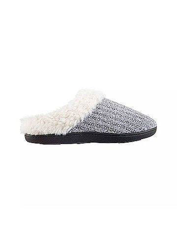 Isotoner Women's Erin Rib Knit Chenille Hoodback Slippers - Size: 6-7 (view 1)