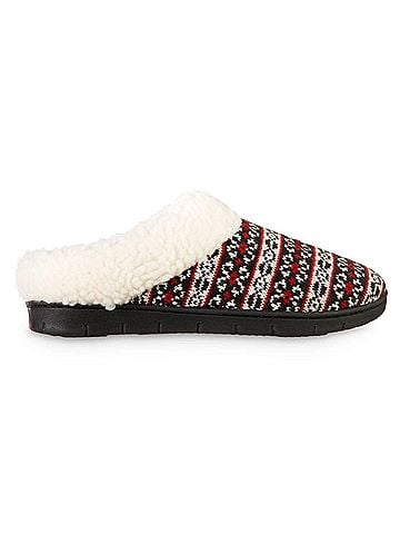Isotoner Women's Fairisle Knit Braelyn Clog Slippers - Size: 6-7 (view 1)