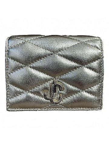 Jimmy Choo Women's Farone Metallic Leather Card Case Wallet (view 1)