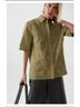 Cos Green Short Sleeve Button-Down Shirt Size 8 - photo 6