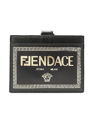 Fendi Women's Fendace Leather Card Case Wallet Lanyard (view 1)