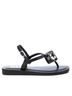 XTI Black Women's Flat Diamond Sandals Size 5 - photo 2
