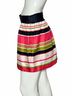 Milly 100% Silk 96% Cotton 4% Lycra 100% Silk Stripes Black Pink Silk Skirt Size 2 - photo 5