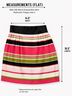 Milly 100% Silk 96% Cotton 4% Lycra 100% Silk Stripes Black Pink Silk Skirt Size 2 - photo 6