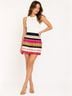 Milly 100% Silk 96% Cotton 4% Lycra 100% Silk Stripes Black Pink Silk Skirt Size 2 - photo 3