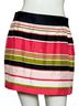 Milly 100% Silk 96% Cotton 4% Lycra 100% Silk Stripes Black Pink Silk Skirt Size 2 - photo 1